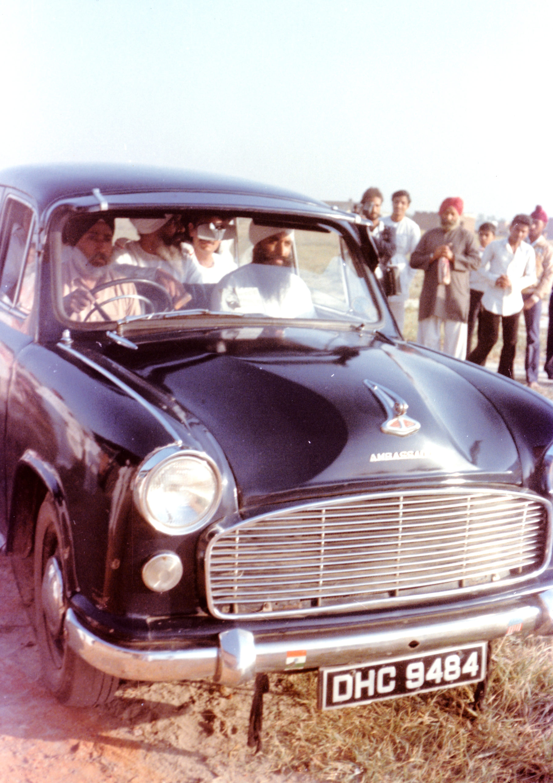 Mahraz Darshan Das Ji at Loni Dera with driver Mr Forman 1982